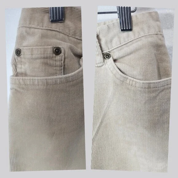 Charter Club Khaki Corduroy Pants Preppy Size 6 Petite Laura-Fit Full Length - Picture 5 of 8